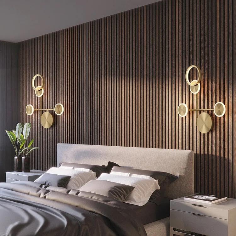 blissbells Modern Designer LED Wall Light | Gold Finish Decorative Wall Lamp with Ring Design | Luxury Wall Light for Living Room, Bedroom, Hallway & Hotel Décor - Image 3