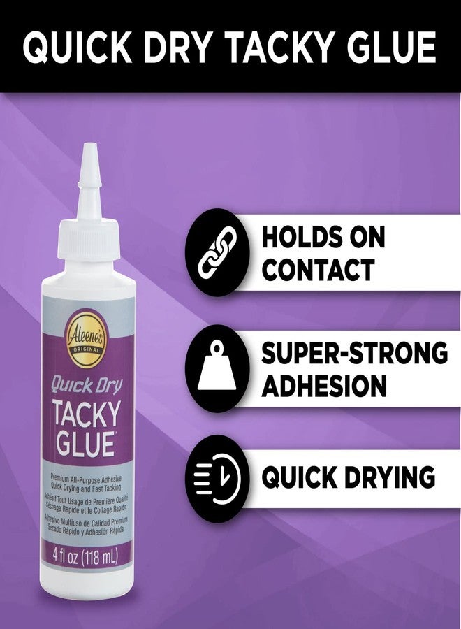 Aleene's Quick Dry Tacky Glue, Premium All-Purpose Adjesove, Quick Drying and Fast Tacking, 4 fl oz 3-Pack - Image 3