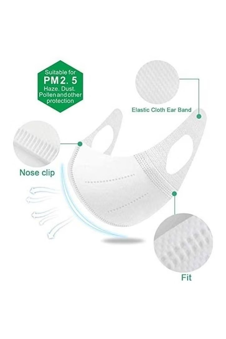 Quantum Bay Face Mask Disposable for Adults, 3-Ply Face Mask with Melt Blown Filter, 3D Design Protective Face Mask with Elastic Ear Loops, Breathable and Comfortable Fit, Black Face Mask Pack of 50, Protection Against Dust and Air Pollution  - Image 5