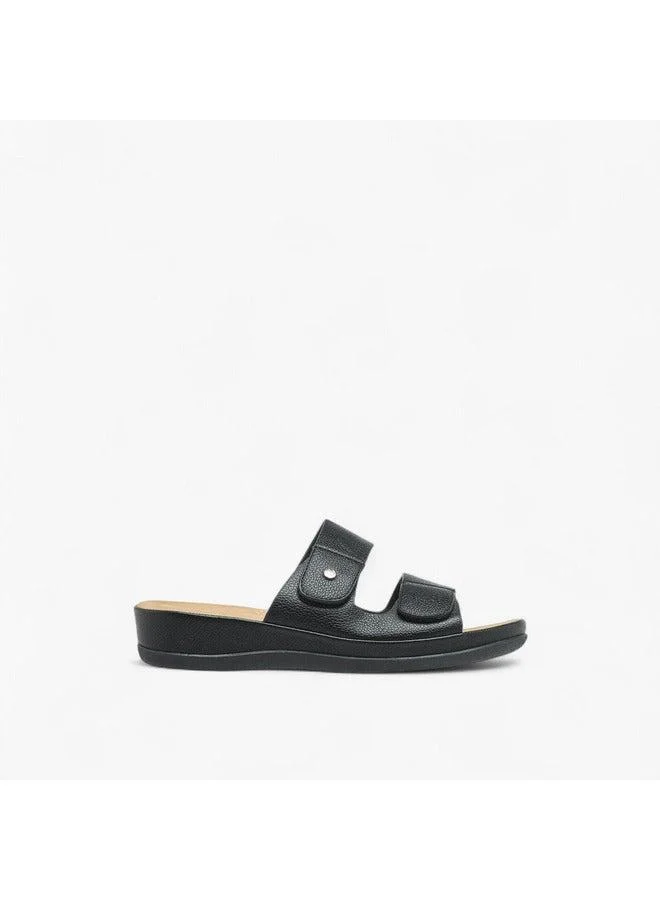 Flora Bella By Shoexpress Women Textured Slip-On Comfort Sandals