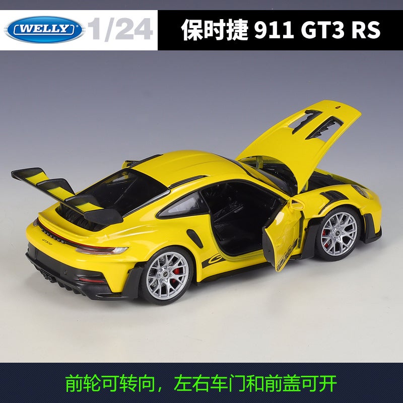 Willy Welly 1:24 Porsche 911Gt3Rs(992) Sports Car Simulation Alloy Finished Car Model - Image 4