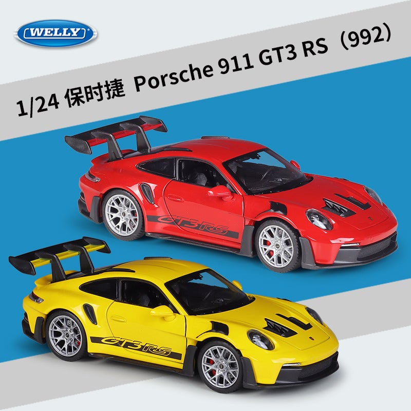 Willy Welly 1:24 Porsche 911Gt3Rs(992) Sports Car Simulation Alloy Finished Car Model - Image 2