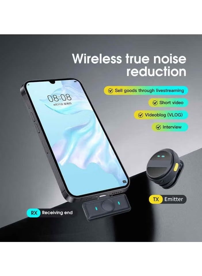 JAJEEK "SX21 Magnetic Lavalier Wireless Microphone – Dual Mic System, 2.4GHz Wireless, Rechargeable Battery, Smart Noise Reduction, Omni-Directional Pickup – Ideal for Video Recording, Live Streaming & Vlogging" - Image 3