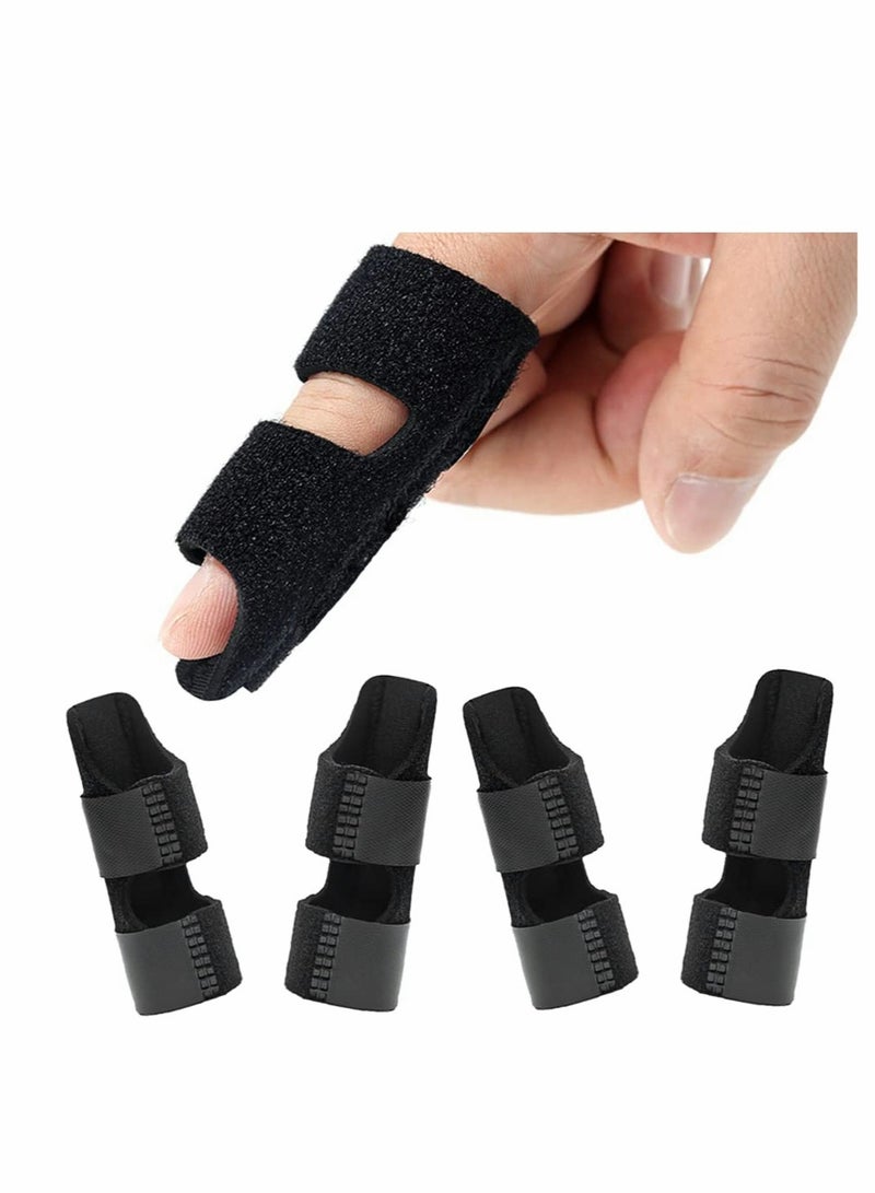 4 Pcs Trigger Finger Splints, Adjustable Trigger Finger Splint Brace, Finger Knuckle Immobilization, Protector, Straightening, Arthritis Relief, Pain Relief - Image 1