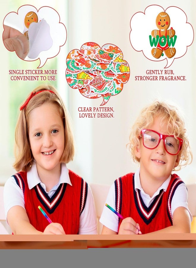 Jetec 300 Pcs Christmas Scratch and Sniff Sticker for Kids Xmas Scented Motivational Stickers Holiday Teacher Reward Stickers Incentives Positive Stickers for Student Gift Classroom Supplies, 24 Styles - Image 3