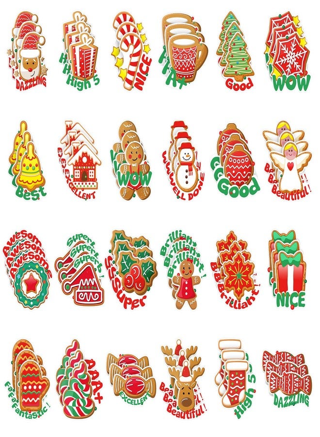 Jetec 300 Pcs Christmas Scratch and Sniff Sticker for Kids Xmas Scented Motivational Stickers Holiday Teacher Reward Stickers Incentives Positive Stickers for Student Gift Classroom Supplies, 24 Styles - Image 1