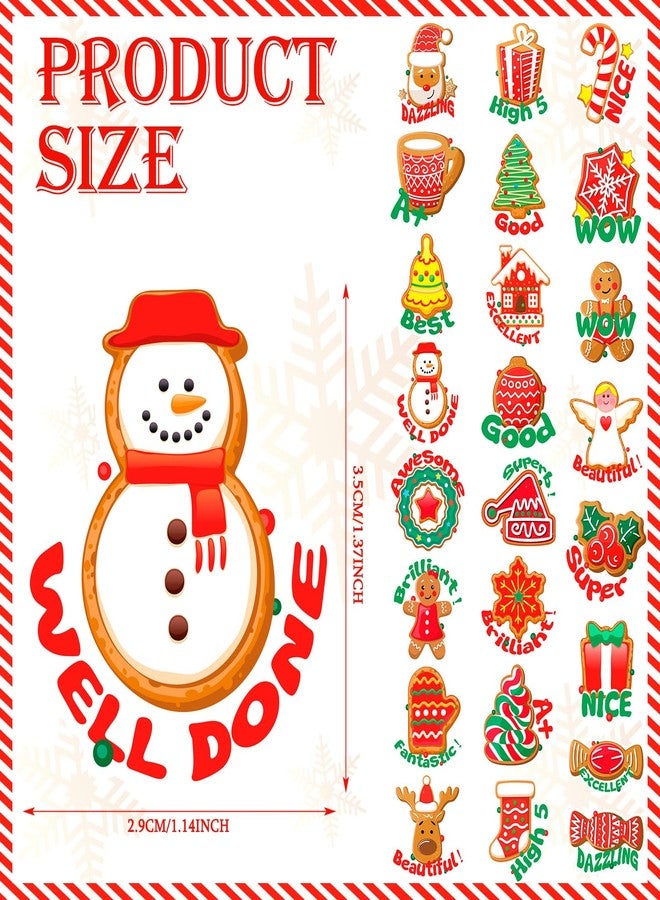 Jetec 300 Pcs Christmas Scratch and Sniff Sticker for Kids Xmas Scented Motivational Stickers Holiday Teacher Reward Stickers Incentives Positive Stickers for Student Gift Classroom Supplies, 24 Styles - Image 2