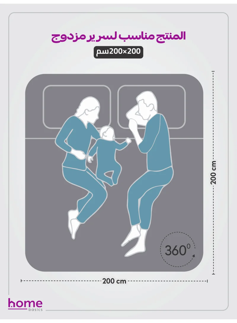 Donetella Bedding Fitted Sheet - Fits 200x200 Cm For Super King Bed - 3 Pcs (1 Fitted Sheet and 2 Pillowcases) - 35 Cm Deep Pocket - Solid Bed Sheet