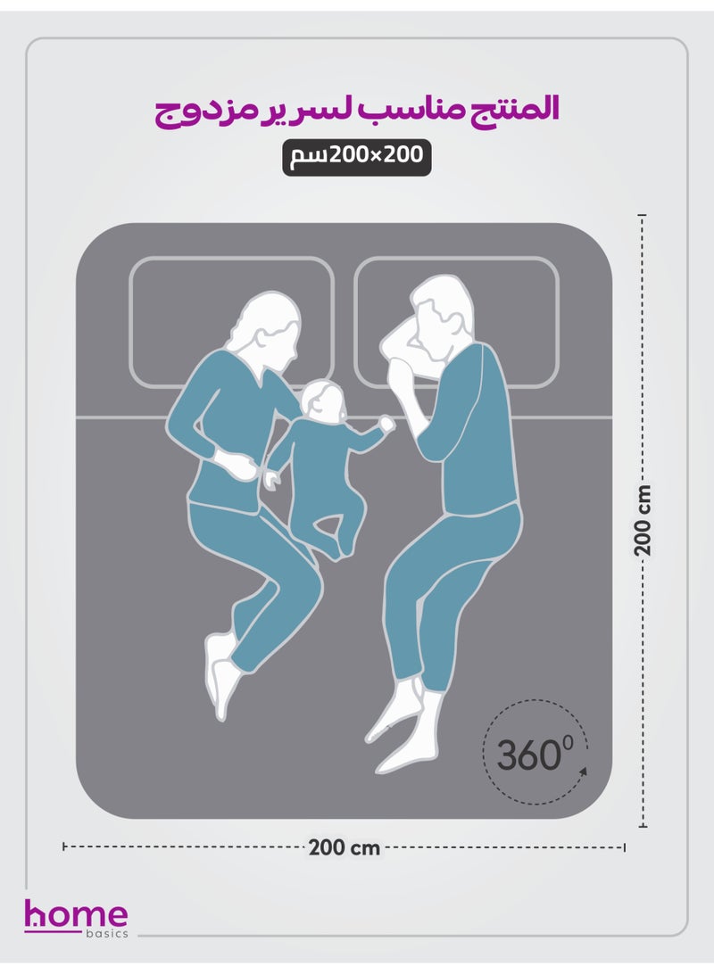 Donetella Bedding Fitted Sheet - Fits 200x200 Cm For Super King Bed - 3 Pcs (1 Fitted Sheet and 2 Pillowcases) - 35 Cm Deep Pocket - Solid Bed Sheet - Image 2