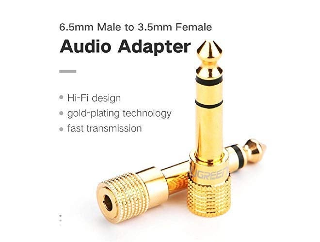 FEDUS 6.35mm Stereo Male to 3.5mm Female Stereo Jack Headphone Adapter Converter Pack of 1 - Image 3