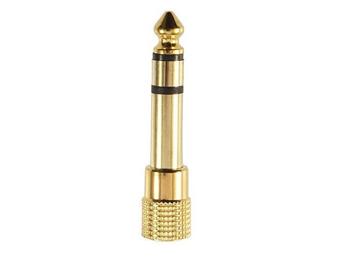 FEDUS 6.35mm Stereo Male to 3.5mm Female Stereo Jack Headphone Adapter Converter Pack of 1 - Image 1