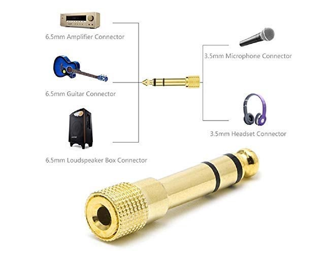 FEDUS 6.35mm Stereo Male to 3.5mm Female Stereo Jack Headphone Adapter Converter Pack of 1 - Image 5