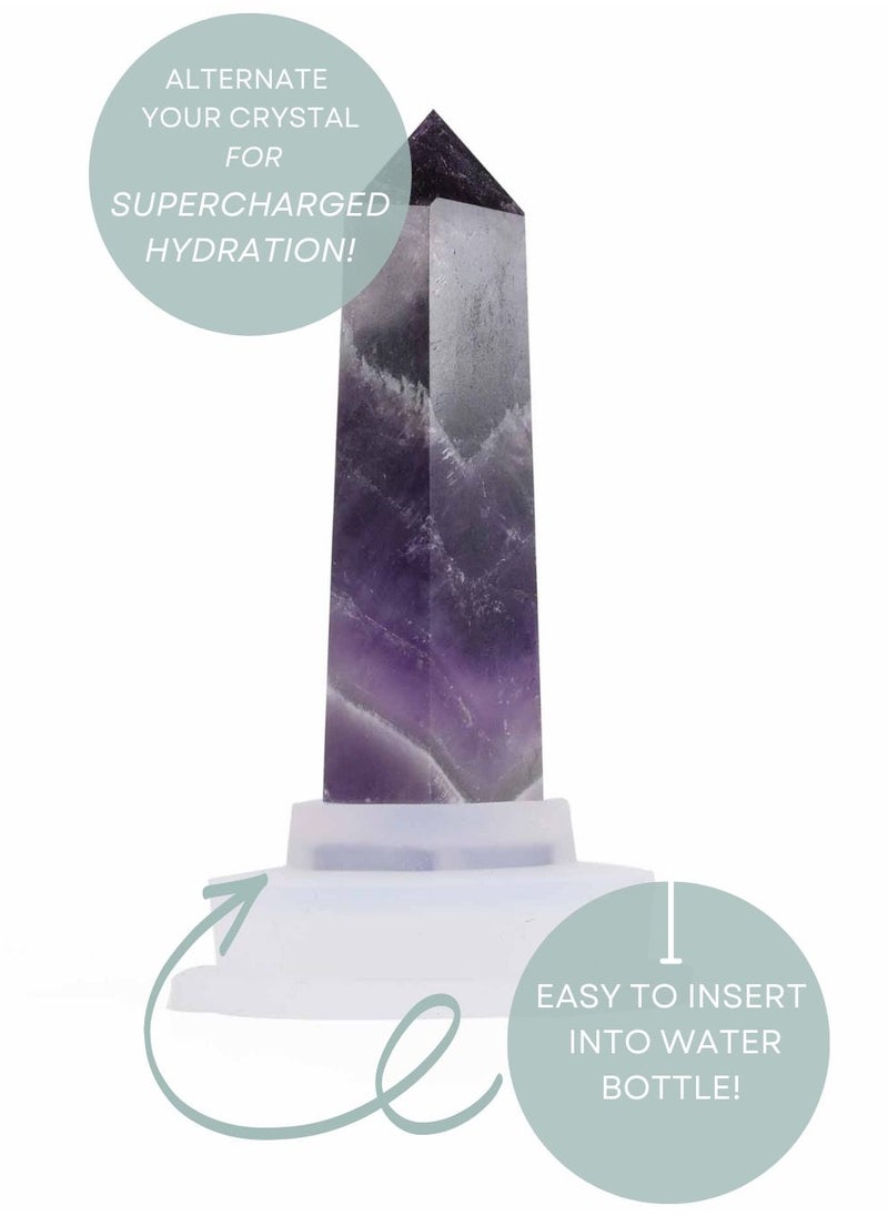 Prickly Pear Prickly Pear Amethyst Interchangeable Crystal Point - Unique Crystal Decor Piece for Energy Healing and Personalization of Jewelry  - Image 3