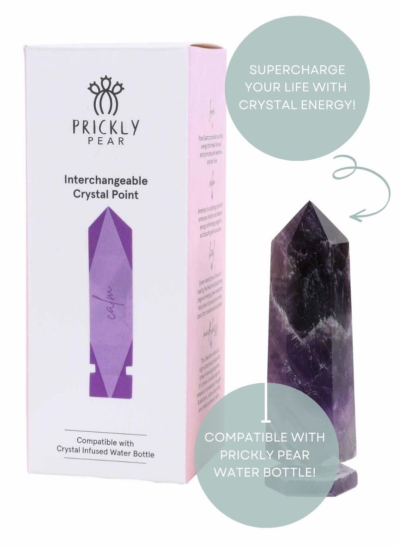 Prickly Pear Prickly Pear Amethyst Interchangeable Crystal Point - Unique Crystal Decor Piece for Energy Healing and Personalization of Jewelry  - Image 1