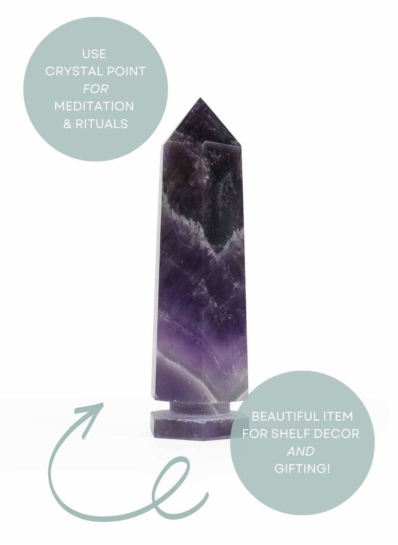 Prickly Pear Prickly Pear Amethyst Interchangeable Crystal Point - Unique Crystal Decor Piece for Energy Healing and Personalization of Jewelry  - Image 2
