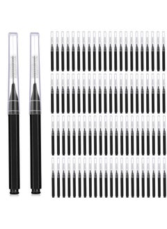 Patelai Patelai 100 Pieces Braces Brush for Cleaner Interdental Brush Toothpick Dental Tooth Flossing Head Oral Dental Hygiene Flosser Toothpick Cleaners Tooth Cleaning Tool (Black)  - Image 1