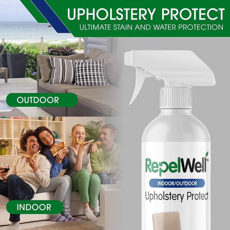 RepelWell Upholstery Protect Stain & Water Repellent Spray (12oz) Eco-Friendly, Pet-Safe Spray Keeps Your Fabric, Leather & Suede Upholstery Looking Like New - Image 2