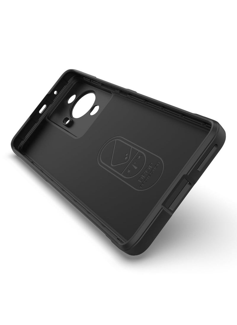 HUAWEI Nova 11 Pro 4G Case Cover, Heavy Duty 3D Striped Pattern Sensory Soft Silicone Full Portection Shockproof Phone Case Black  - Image 3