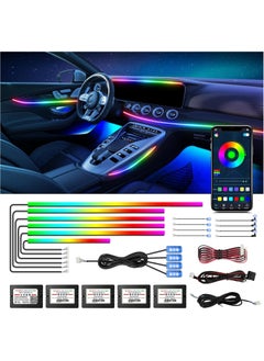 Generic WEBUPAR Dreamcolor Acrylic Interior Car Lights by MT Best Buy, 18-in-1 RGB LED Strip Lights with APP Control – 213 Color Modes for Neon Car Ambient Lighting  - Image 1