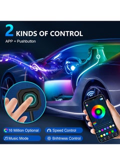 Generic WEBUPAR Dreamcolor Acrylic Interior Car Lights by MT Best Buy, 18-in-1 RGB LED Strip Lights with APP Control – 213 Color Modes for Neon Car Ambient Lighting  - Image 3