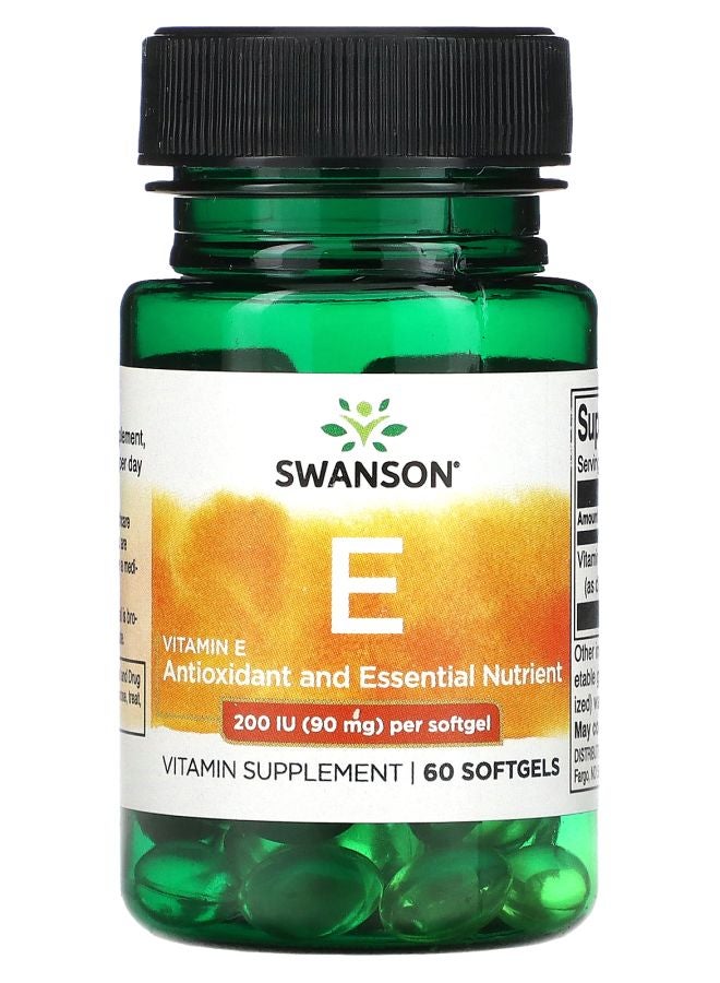 Vitamin E 90 mg (200 IU) 60 Softgels
