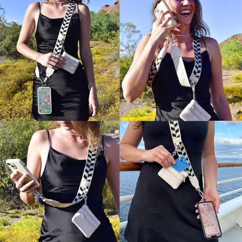 KHOLAD Pearl Phone Charm, Detachable Wrist Strap, Hands-Free Keychain, Aesthetic Beaded Phone Chain, Case Accessories for Women Girls, White (Vintage) - Image 5