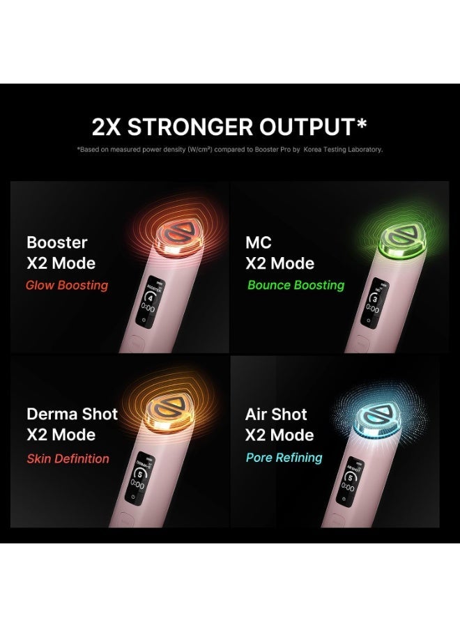Medicube Booster Pro X2 | 7-in-1 Glow Beauty Device | 2X Care for Glow, Pores, Skin Definition & Radiance | Customized Dual & Sheet Mask Boost Modes | Korean Skincare Device | Pink - Image 4