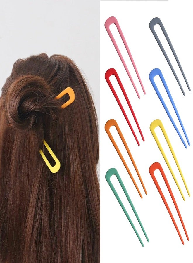 Snmzlc French hair pins for women 8 pcs-Elegant French Twists, Buns and Updos with No Hair Damage,Small Metal U-shaped French Pin Great Hold,Suitable for fine & thick hairUS366 - Image 1
