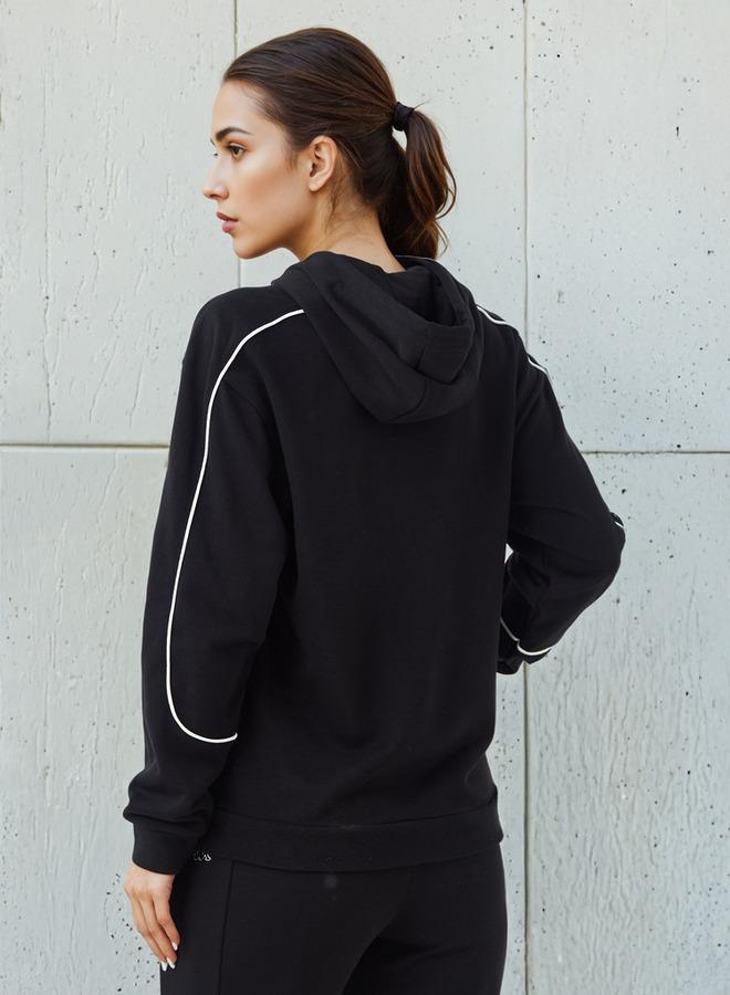 كابا سويت شيرت بغطاء رأس كابا بقصة عادية مع تطريز شعار - Image 3