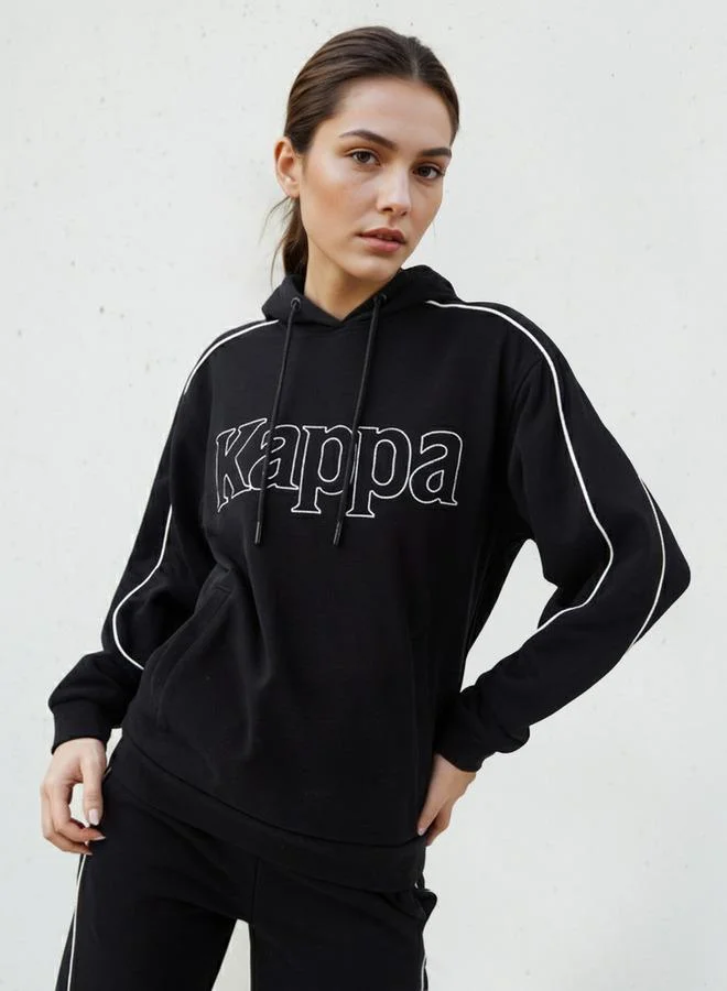 Kappa Kappa Regular Fit Hooded Sweatshirt with Logo Embroidery