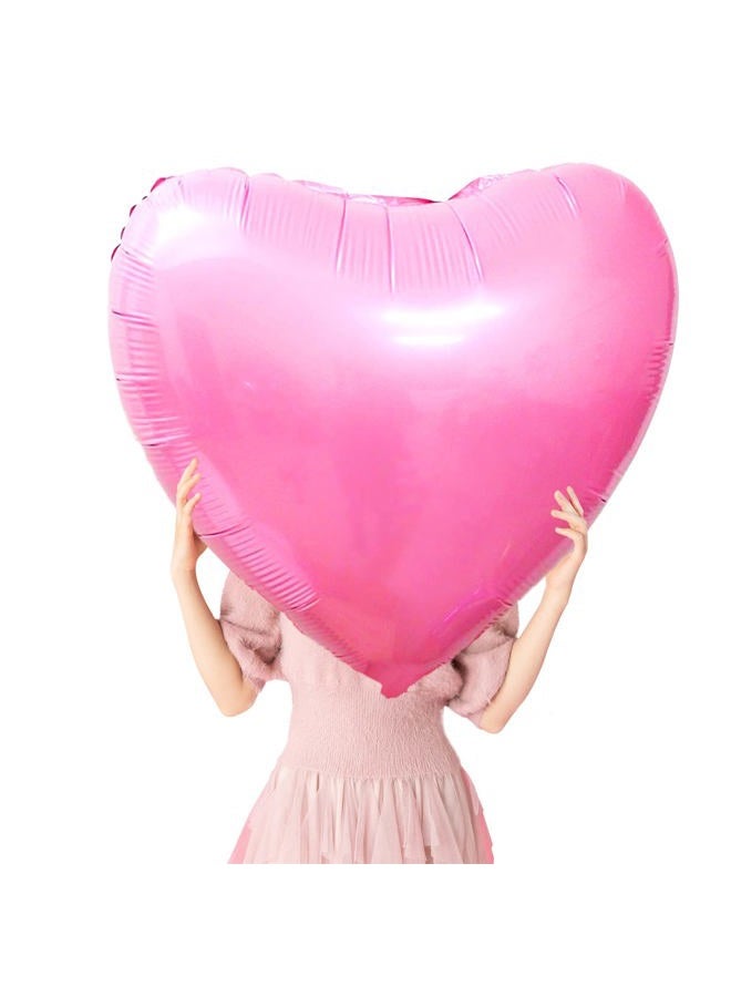 Simple polymer 8 Pcs 36 Inch Huge Red Heart Balloons, Romantic Large Heart Foil Balloons Valentine's Day Balloons for Wedding Engagement Anniversary Party Favor Decorations (Pink) - Image 1
