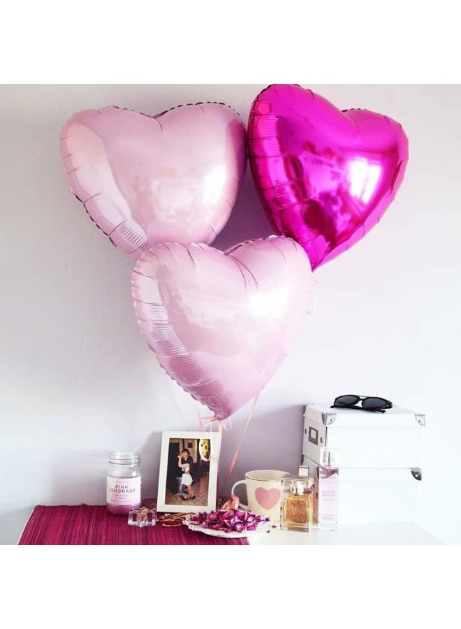 Simple polymer 8 Pcs 36 Inch Huge Red Heart Balloons, Romantic Large Heart Foil Balloons Valentine's Day Balloons for Wedding Engagement Anniversary Party Favor Decorations (Pink) - Image 2