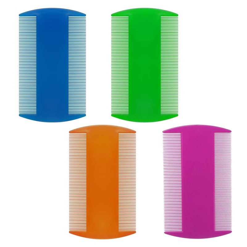 Hair Comb Double Sided Fine Tooth Combs Fine Tooth Hair Combs for Kids Adults or Pets Long Short Fine Thick Hair4 Pack