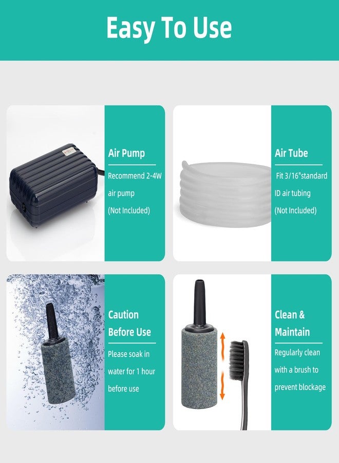 داتو حجر تهوية لحوض السمك من داتو، مقاس 1 بوصة، عبوة من 12 قطعة، موزع فقاعات لحوض السمك، مصنوع من كربيد السيليكون، مناسب لمضخات الهواء وأحواض السمك والبرك وأنظمة الزراعة المائية. - Image 4