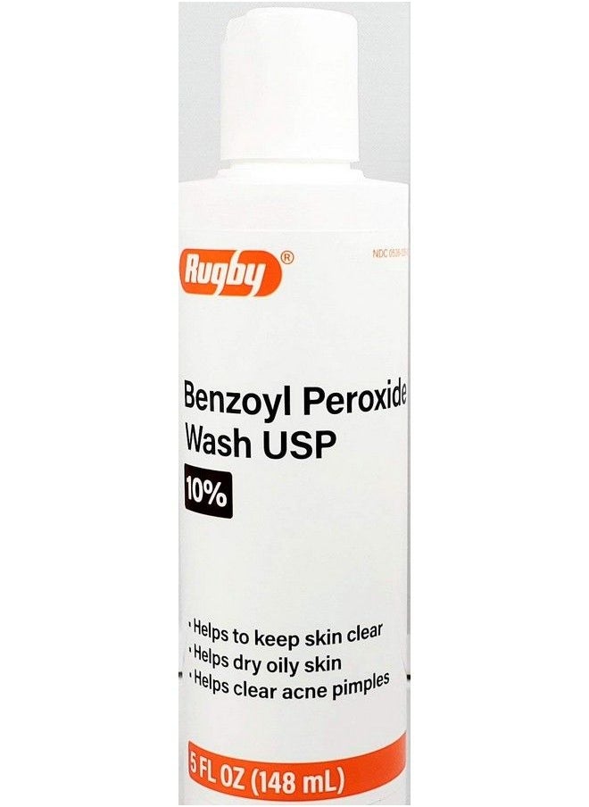 RUGBY LABORATORIES - Rugby Benzoyl Peroxide Wash Usp 10% 5 Fl Oz Bottle - Image 1