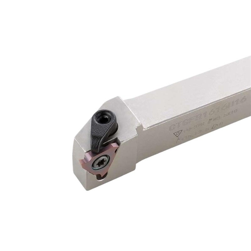 CTGFR1616H16 Grooving Turning Tool Handle No Insert Spring Steel Nickel Coating - Image 2