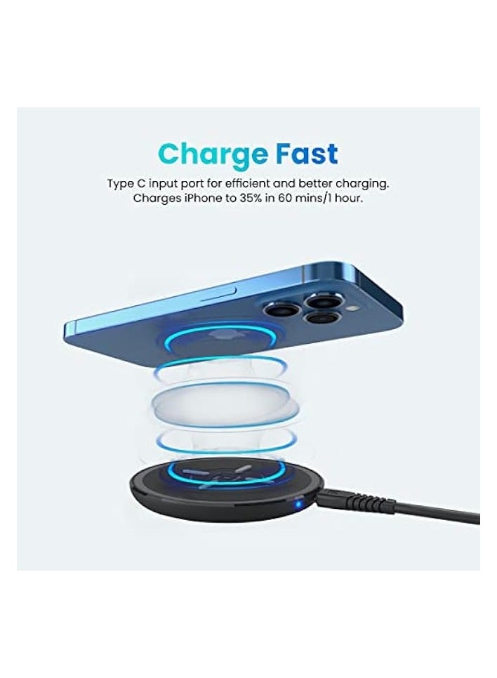 Portronics Freedom 2 15W Wireless Charging Pad with Type C Input, Black - Image 4