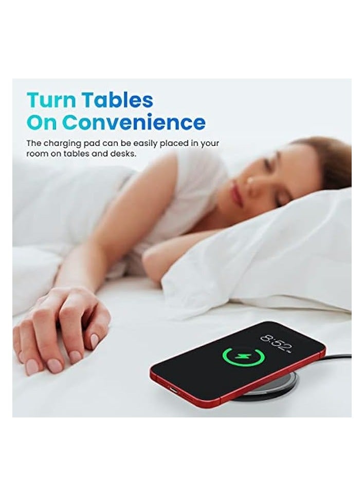 Portronics Freedom 2 15W Wireless Charging Pad with Type C Input, Black - Image 5