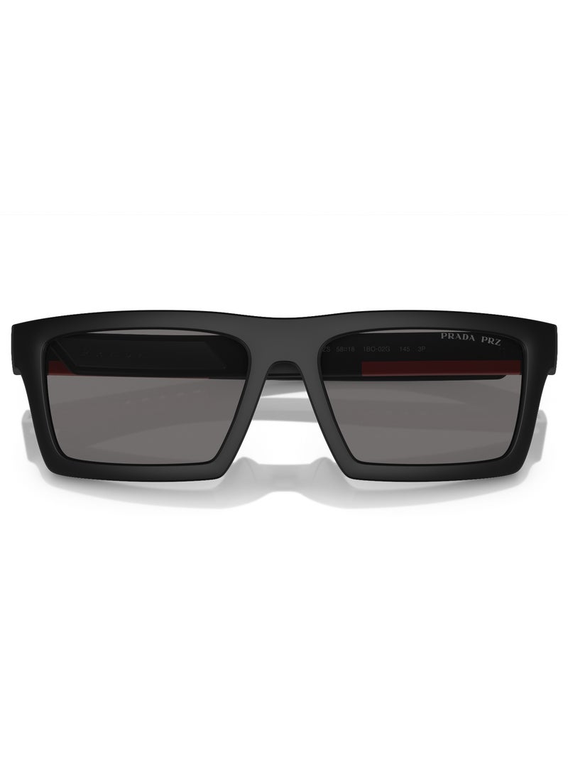 Prada Linea Rossa Rectangle SPS 02ZSU 1BO02G 55 Men's Sunglasses - Image 4