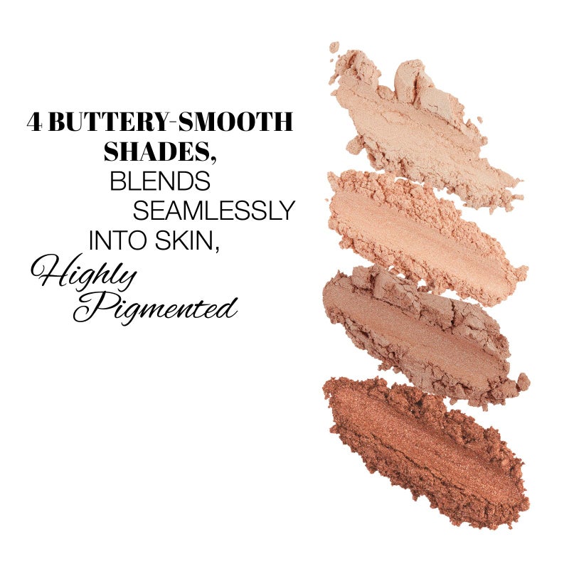 bellapierre Ultra Glow Makeup Palette | 4 Illuminating Shades to Suit Different Skin Tones | Non-Toxic and Paraben Free | Vegan and Cruelty Free | Cruelty Free - Image 4