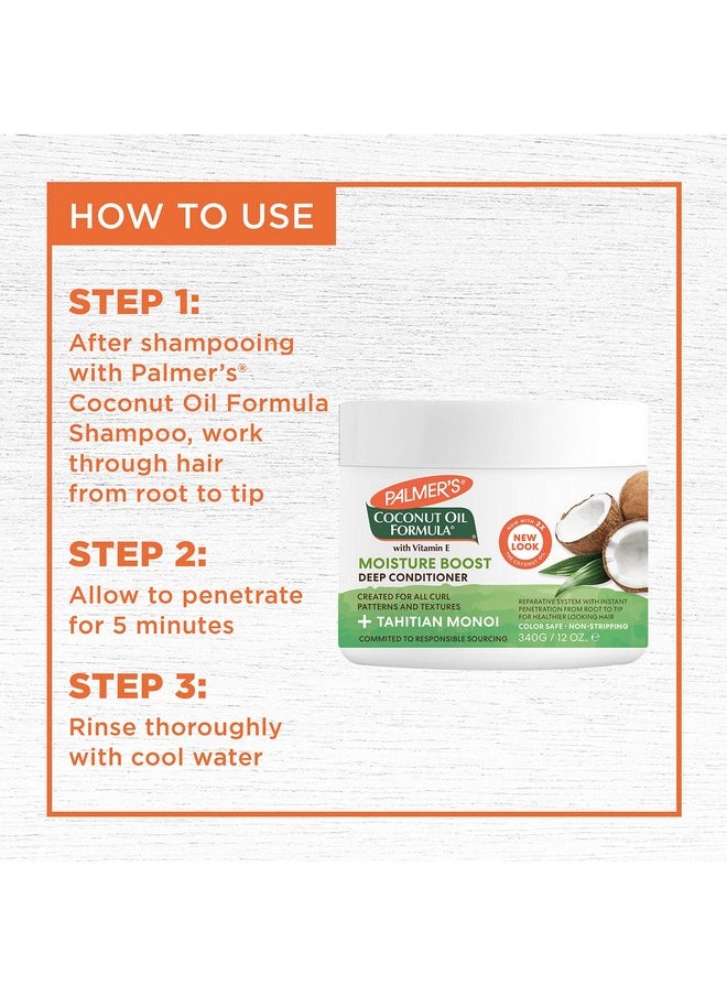 PALMER'S Palmer's Coconut Oil Formula Moisture Boost Deep Hair Conditioner, 12 Ounce  - Image 5