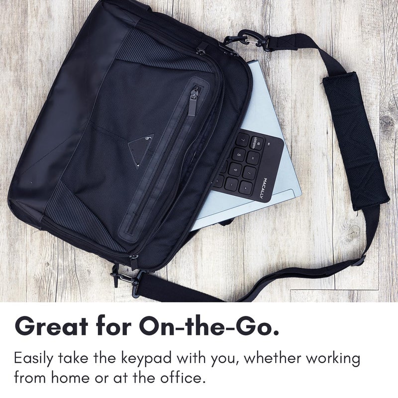 Macally Wireless Number Pad | Numeric Keypad | Wireless 10 Key for Laptop PC Computer Notebook Surface Chrome (2.4G USB) Perfect for Data Entry Numpad Number Keyboard - Image 5