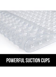 Gorilla Grip Gorilla Grip Patented Bath Tub Shower Mat, 35x16 Washable Bathtub Floor Mats, Suction Cups and Drain Holes to Keep Tubs Clean, Clear  - Image 3