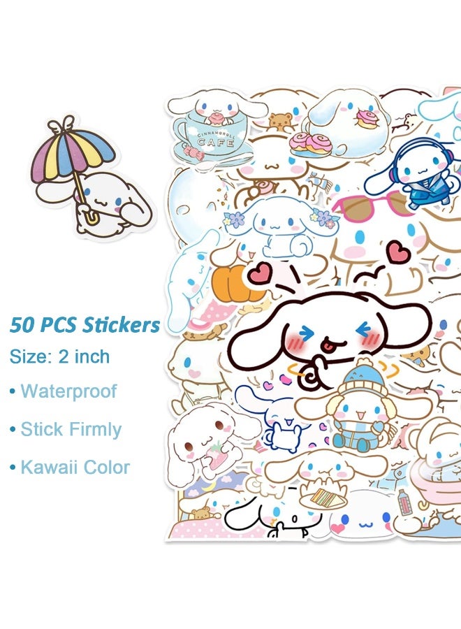 HANNEA® 26Pcs Kawaii Cinnamoroll School Supplies Set, Kawaii Stationery Supplies Set with Notebook, Pencil Pouch, Black Ball Pen, Assorted Cinnamoroll Stickers, Stationery Items Gift for Girls - Image 4