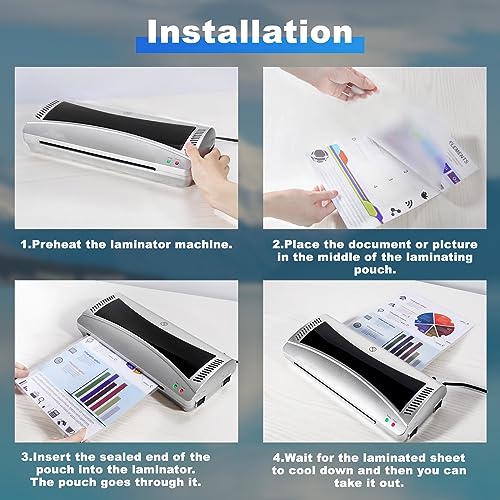 NefLaca 100 Pack Laminating Sheets, 5Mil 9" x 11.5" Laminating Pouches，5Mil Clear Thermal Lamination Sheet Paper for Laminator, Holds 8.5 x 11 Inch Sheets - Image 3