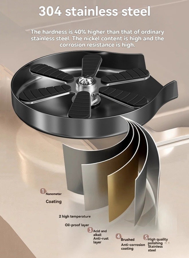 M MIAOYAN Household stainless steel pressure cup washer, coffee kitchen bar counter glass cleaner, sink and water cup handwashing faucet - Image 4