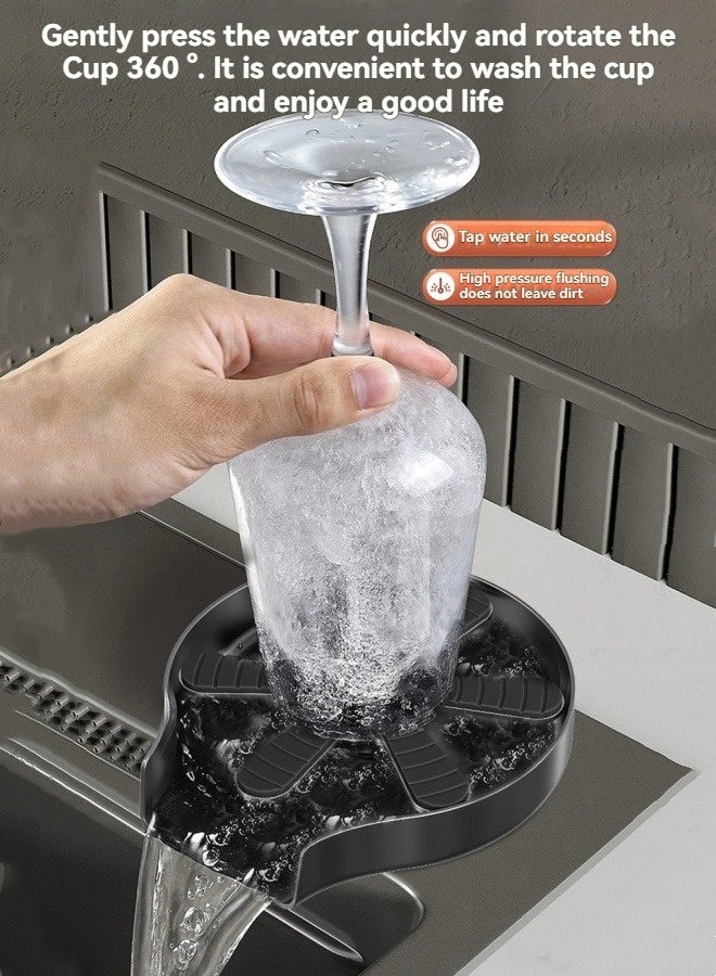 M MIAOYAN Household stainless steel pressure cup washer, coffee kitchen bar counter glass cleaner, sink and water cup handwashing faucet - Image 2