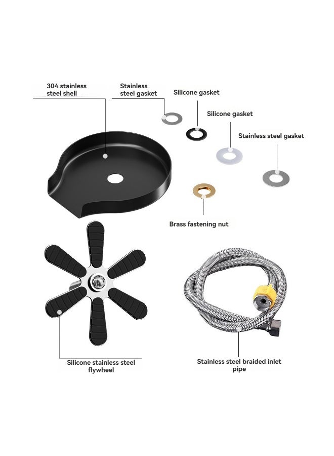 M MIAOYAN Household stainless steel pressure cup washer, coffee kitchen bar counter glass cleaner, sink and water cup handwashing faucet - Image 5