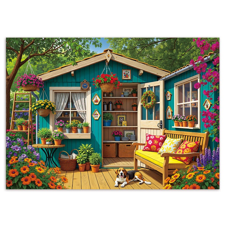 Artipuz Jigsaw Puzzles for Adults 1000 Pieces Countryside Flower House 276 x 197 Stress Relief Cognitive Challenge Ideal Mindfulness Gift for Family Game Night Artistic Wall Decor - Image 3