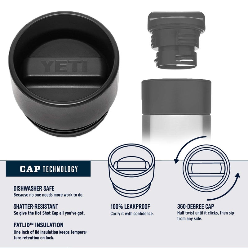 YETI Rambler 12 oz Bottle, Stainless Steel, Vacuum Insulated, with Hot Shot Cap, Alpine Yellow - Image 5